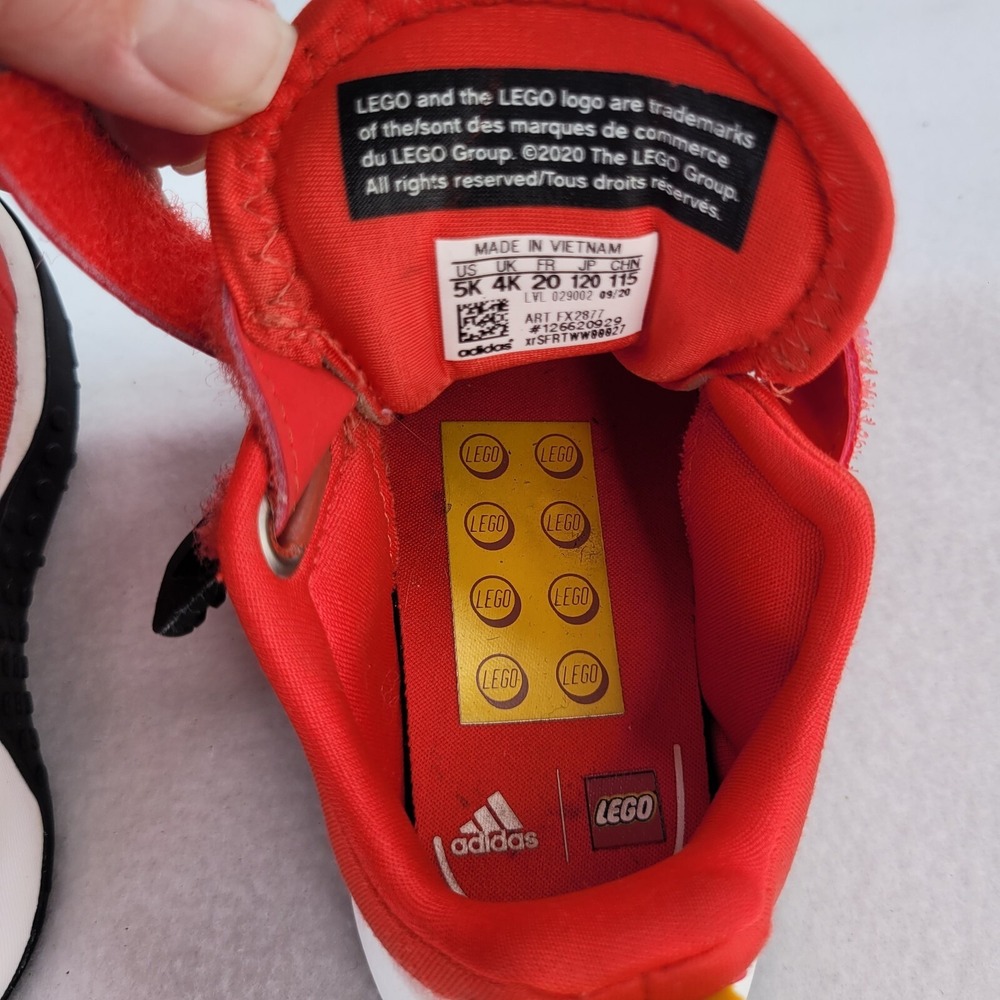 Adidas X Lego Shoes Toddlers 5.5K Baby Red Sport Infant Sneakers FX2877 - Picture 8 of 9